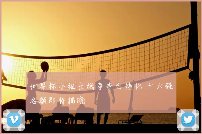 世界杯小组出线争夺白热化 十六强名额即将揭晓